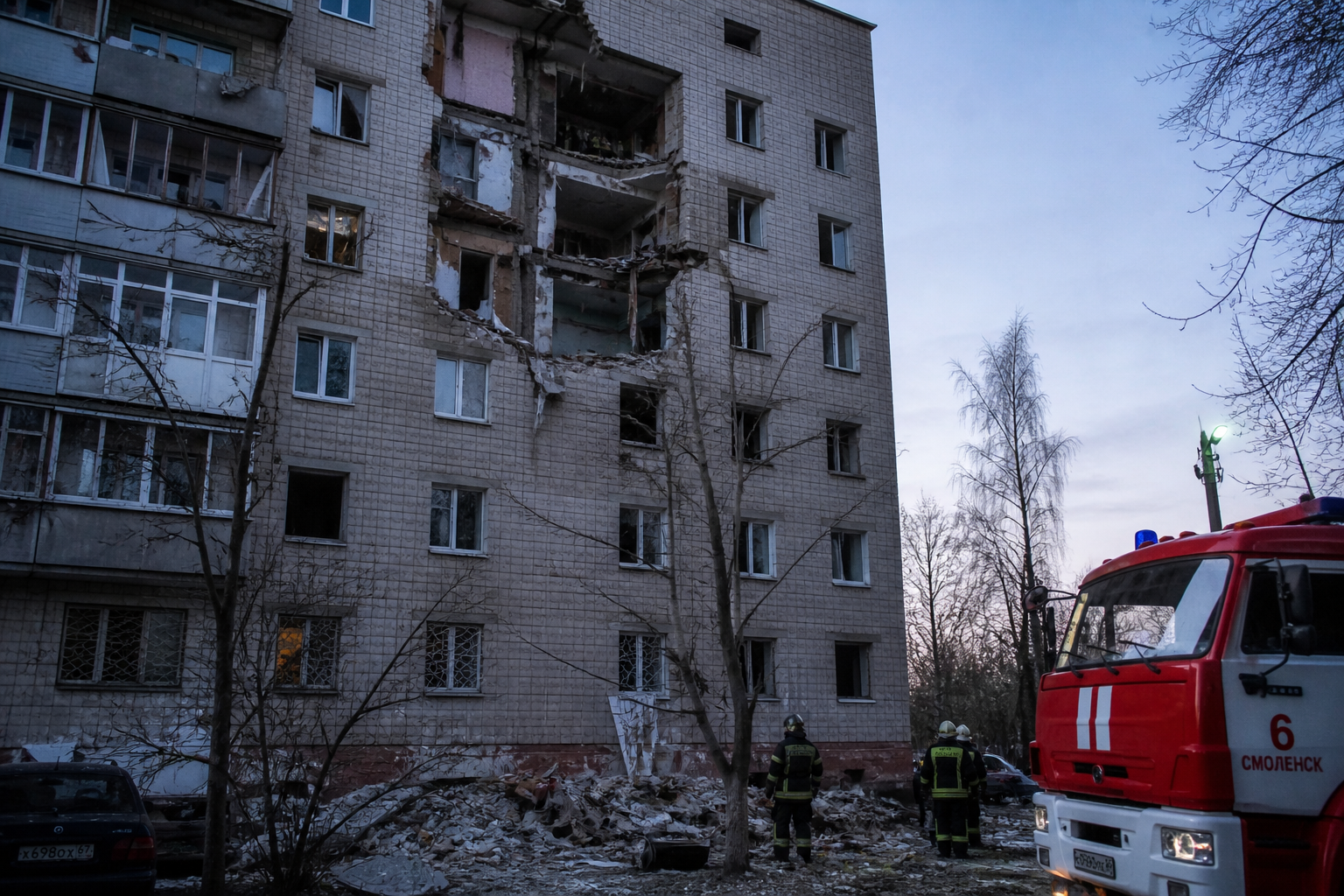 Двое взрослых и ребёнок пострадали при атаке 21 дрона в Смоленской области