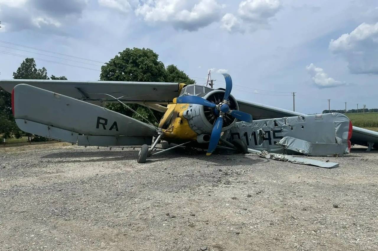 Опубликован момент жёсткой посадки самолёта АН-2 в Краснодарском крае