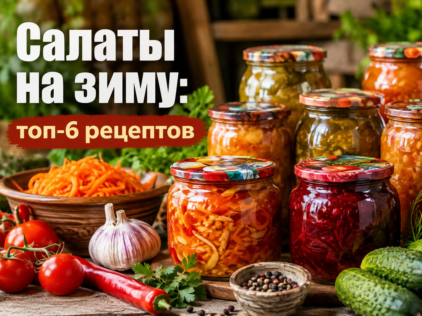 Салаты на зиму: топ-6 рецептов