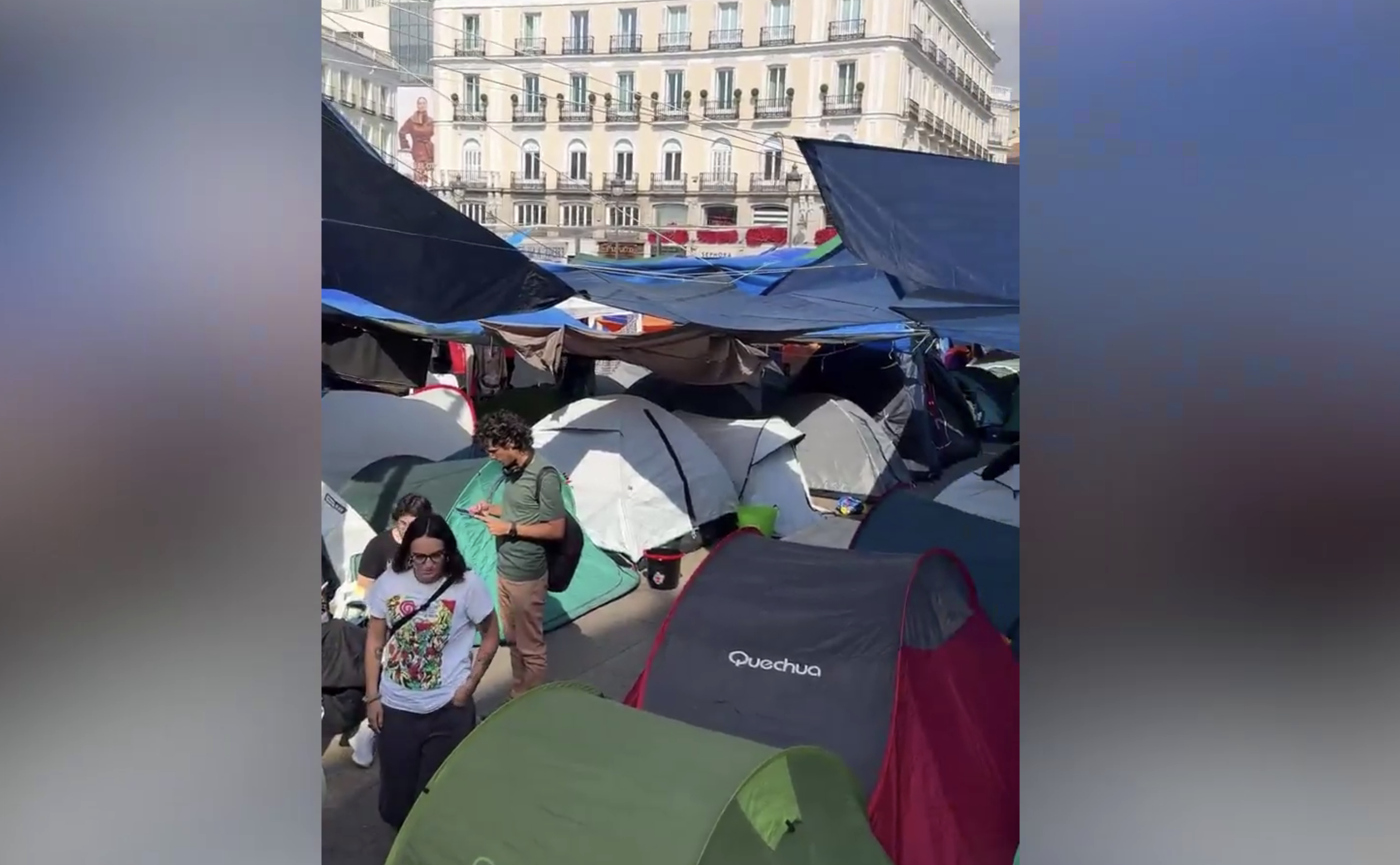 Около тысячи человек разбили лагерь в центре Мадрида из-за жилищного кризиса
