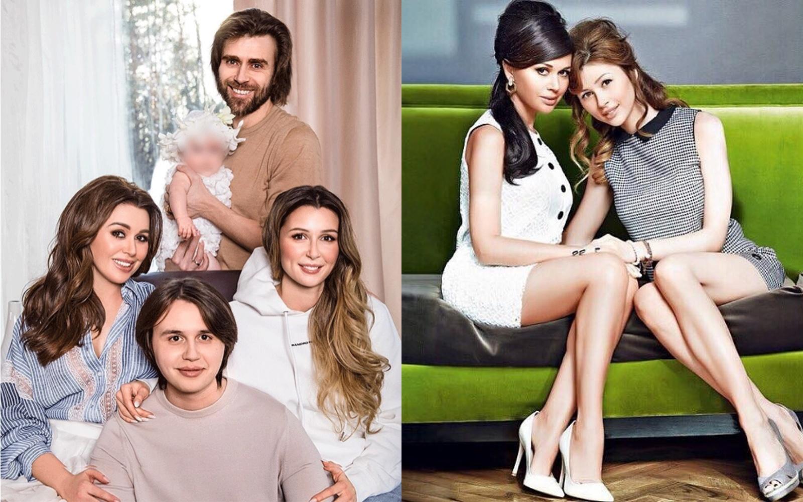 Слева — Анастасия с детьми и мужем, справа — актриса с дочерью Анной. Фото © Instagram / a_zavorotnyuk