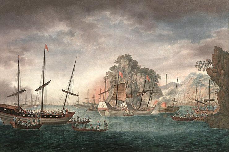 Китайские войска в битве с пиратами. Фото из Морского музея Гонконга 