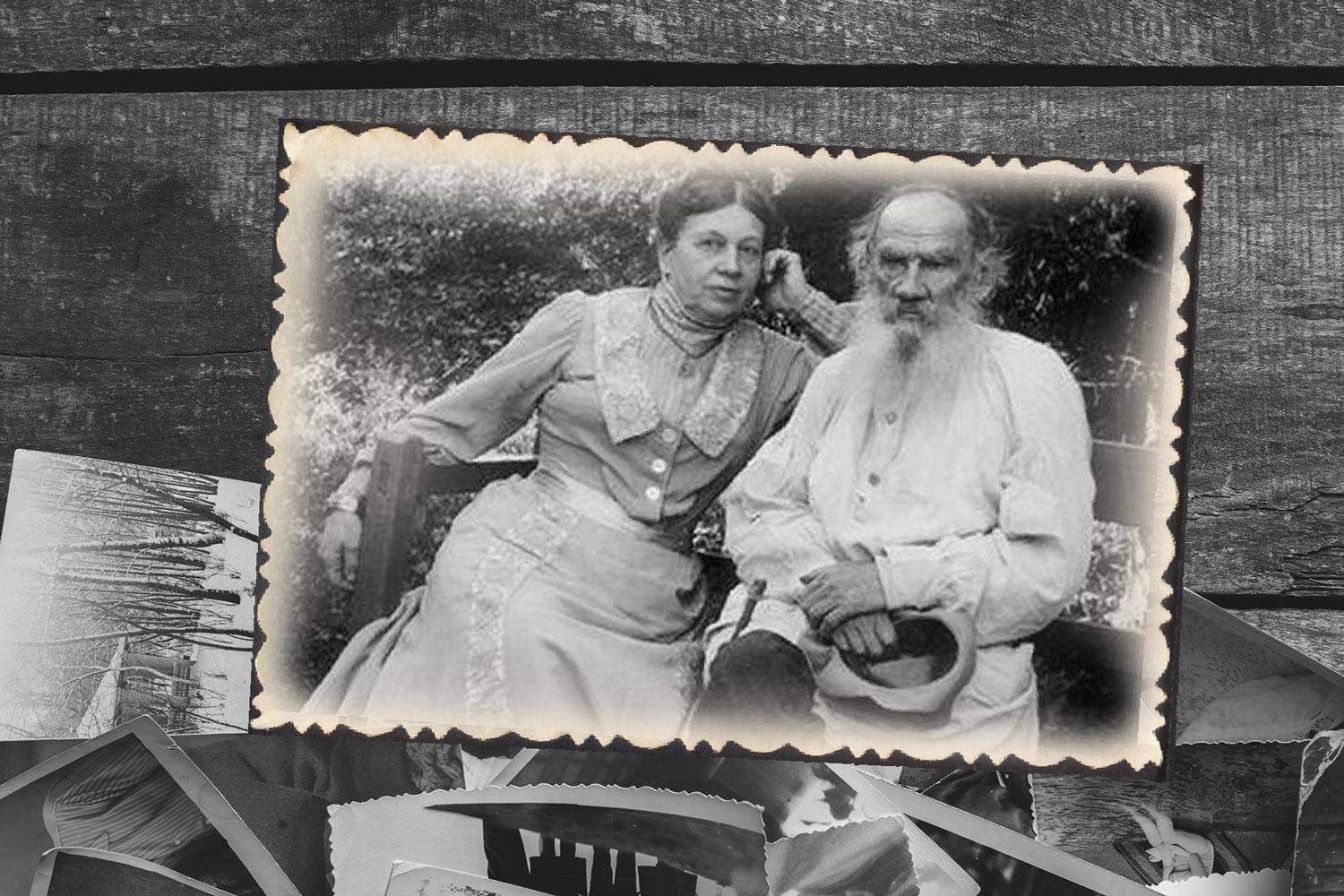Лев Толстой со своей супругой Софьей. Коллаж © LIFE. Фото © Shutterstock, © Public Domain