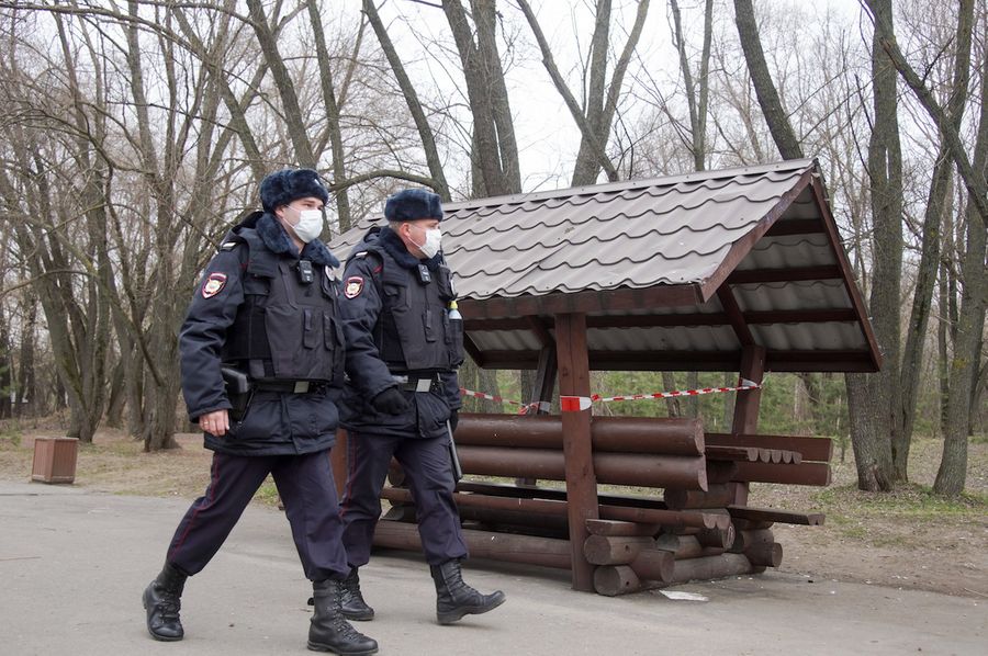 Патрулирование природной территории "Серебряный бор" инспекторами после введения режима всеобщей самоизоляции из-за коронавируса. Фото © Агентство "Москва" / Александр Авилов