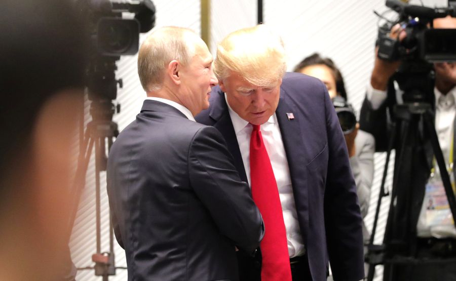 Президент России Владимир Путин и президент США Дональд Трамп. Фото © Kremlin