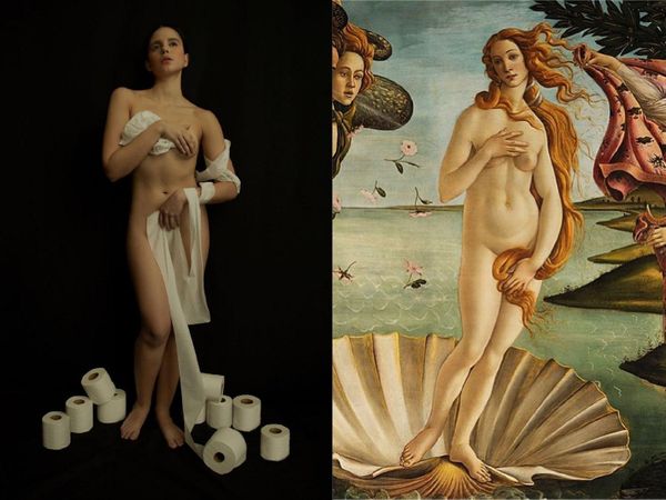 Вот куда исчезла вся туалетная бумага. Фотограф повторил шедевры мирового искусства в условиях CoViD-19